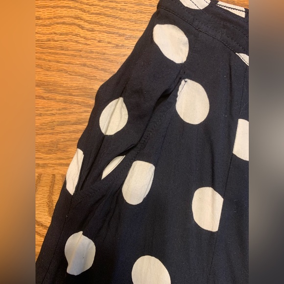 Anthropologie Black and White Polka Dot Maxi Skirt - Picture 4 of 8